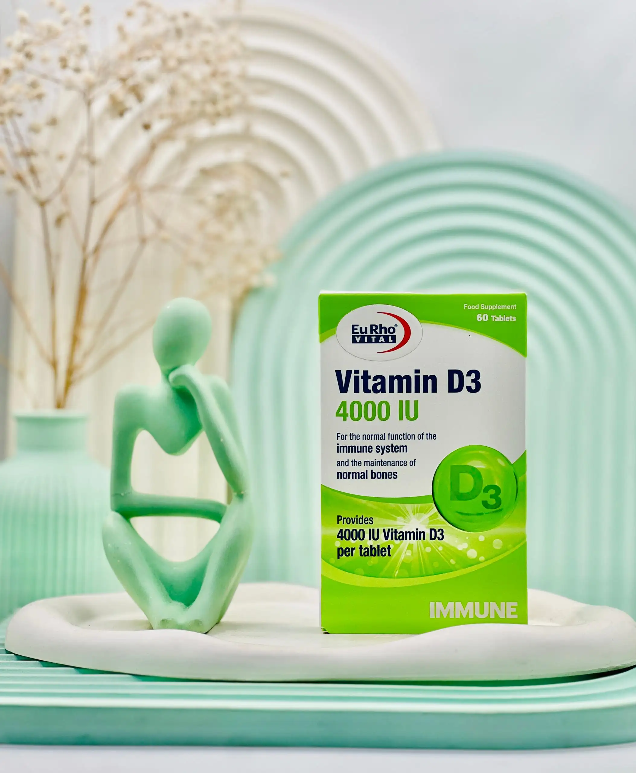 eurhovital vitamin d3 4000iu daroosazam.com قرص ویتامین د۳ 4000 واحد یوروویتال