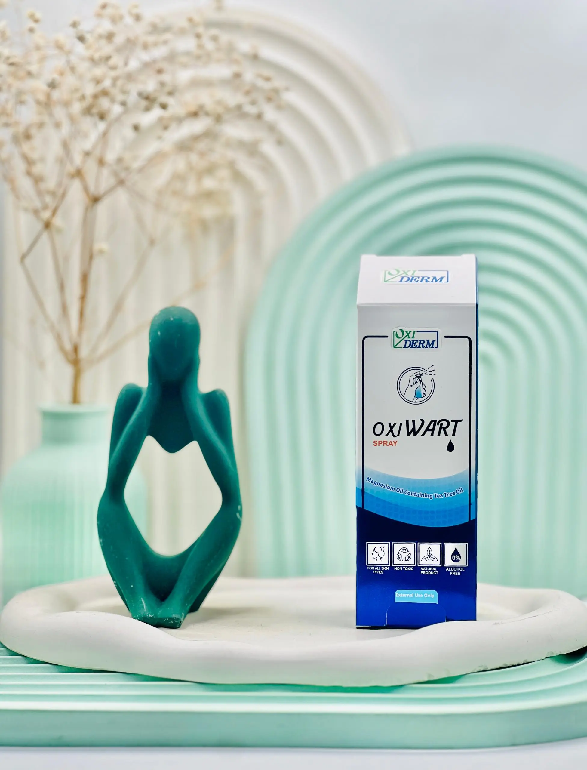 oxi derm oxiwart spray magnesium oil containing teatree oil daroosazam.com اسپری اکسی وارت اکسی درم 60 میلی لیتر