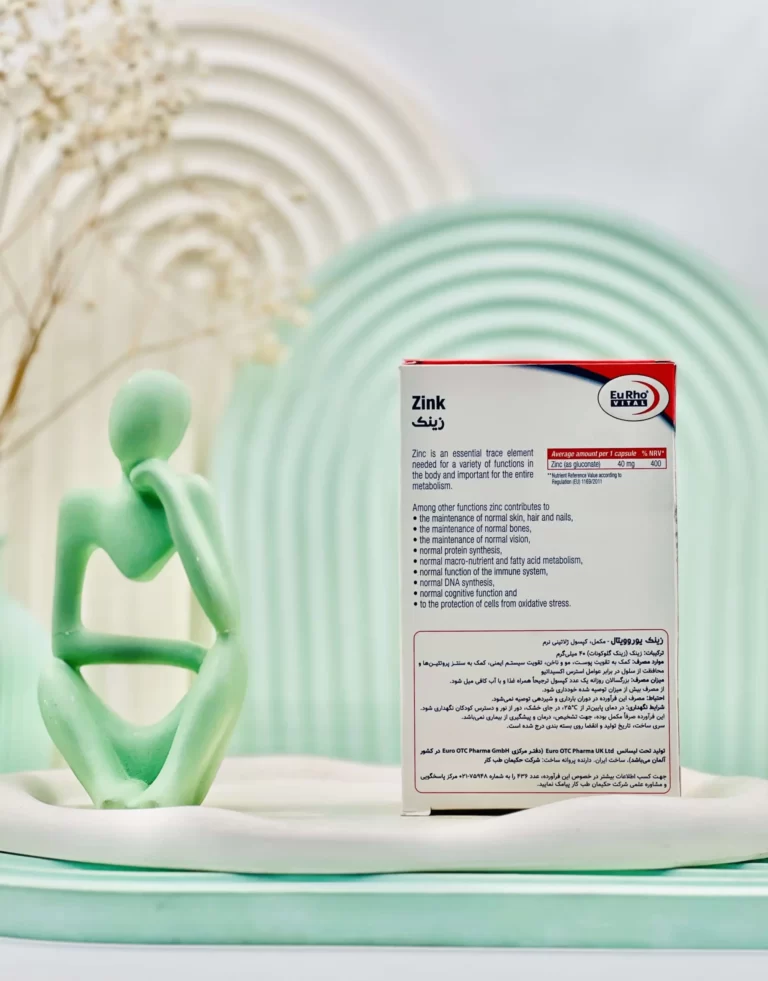 سافت ژل زینک 40 میلی گرم یوروویتال 60 عددی