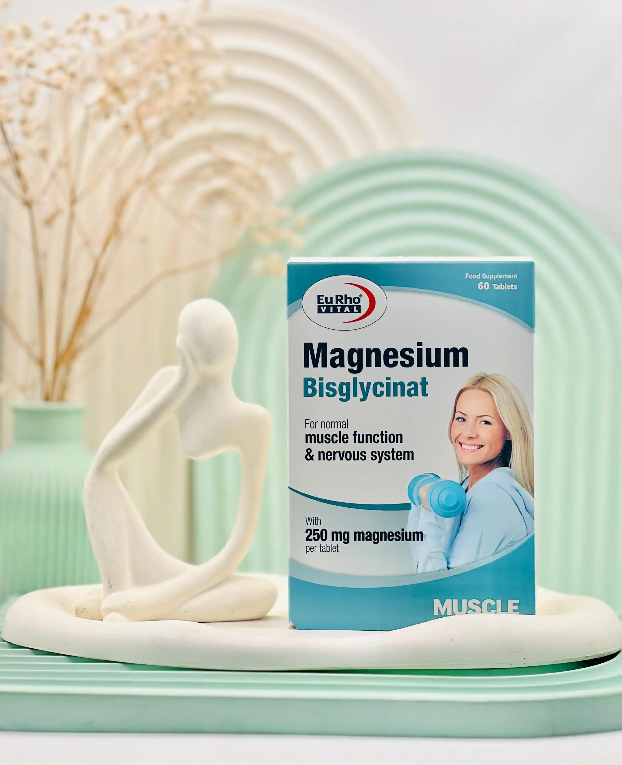 eurhovital magnesium glycinat daroosazam.com قرص منیزیم بیس گلایسینات یوروویتال 60 عددی