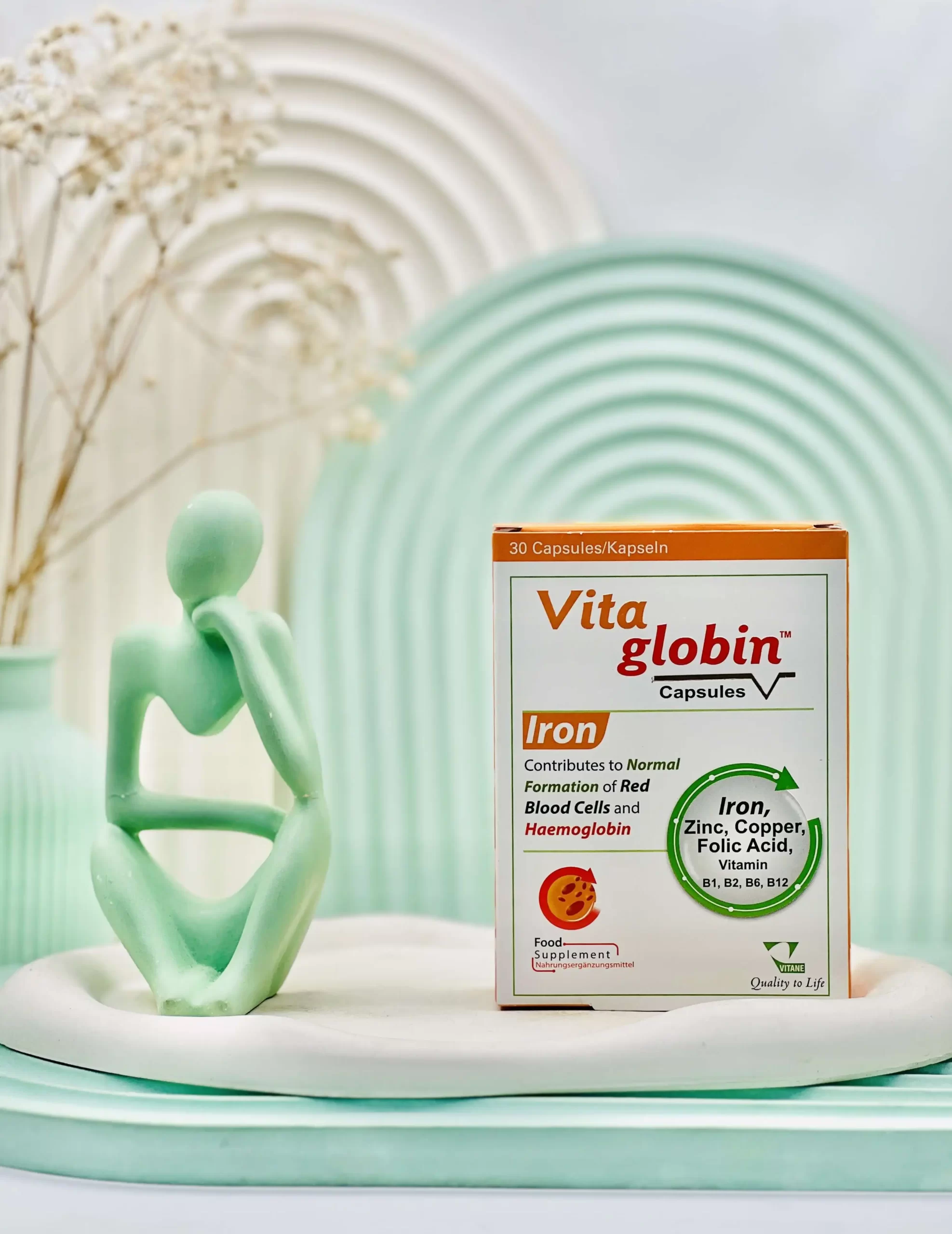 vitane vita globin daroosazam.com کپسول ویتاگلوبین ویتان 30 عددی