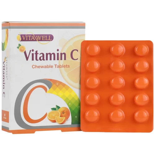 قرص جویدنی ویتامین سی 250 میلی گرم ویتاول با طعم پرتقال