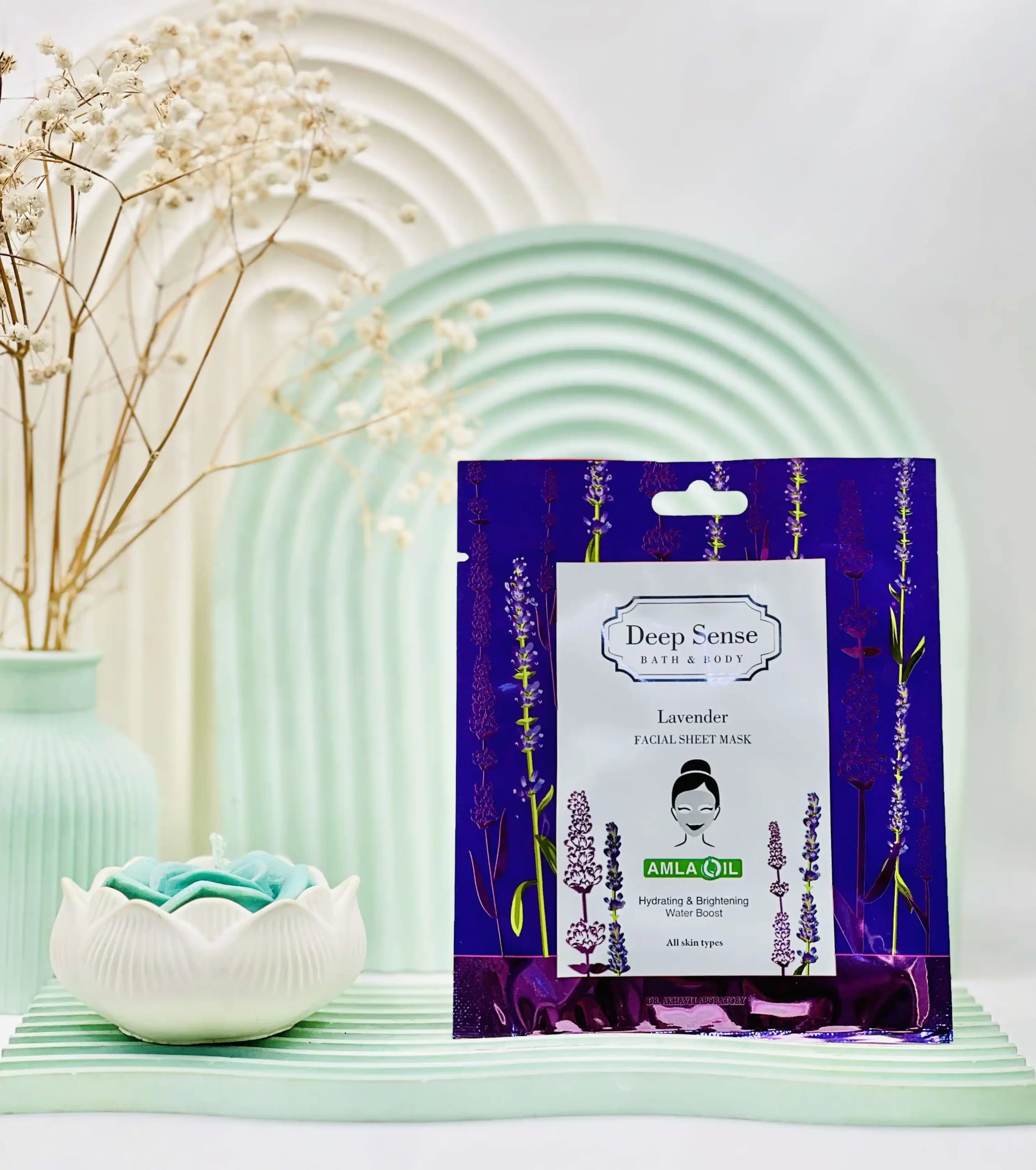 deep sense facial sheet mask lavender daroosazam.com ماسک صورت نقابی لوندر دیپ سنس