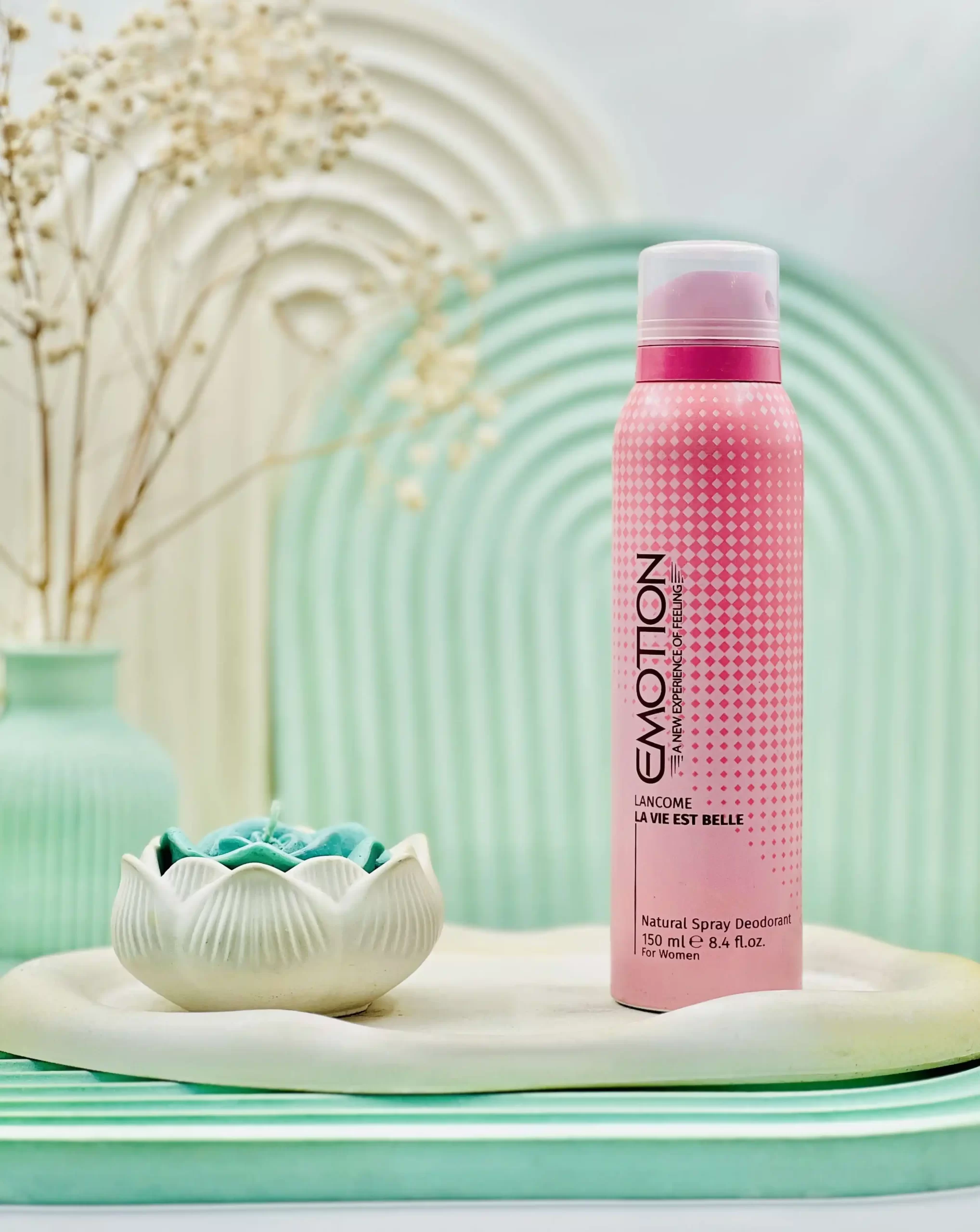 emotion nayural spray deodorant la vie est pelle daroosazam.com اسپری ضد تعریق زنانه ایموشن مدل Lancome La Vie Est Belle