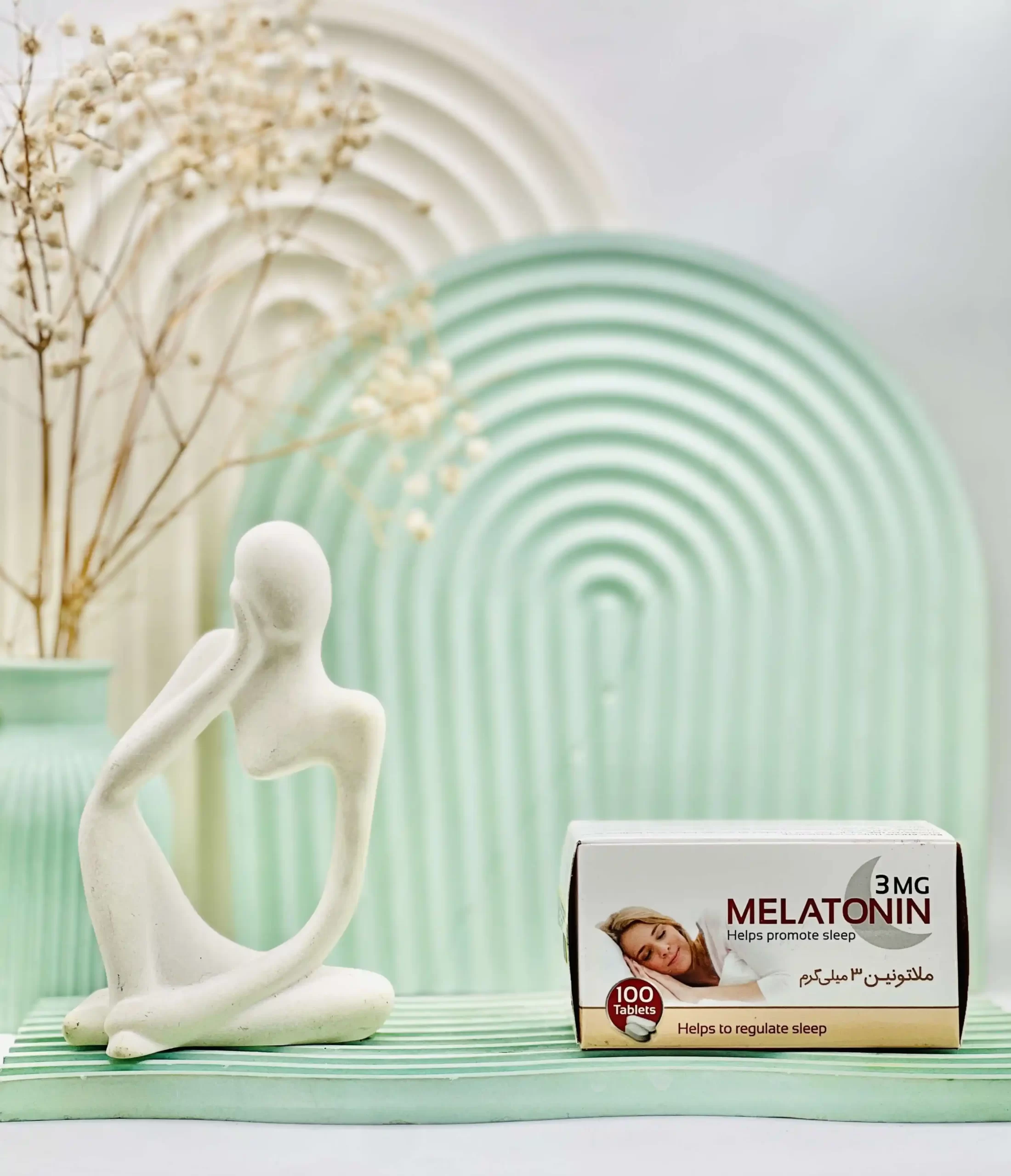melatonin 3 mgr 100tabs daroosazam.com 1 ملاتونین 3 میلی گرم اکسیر آفرین آریا 100 عددی