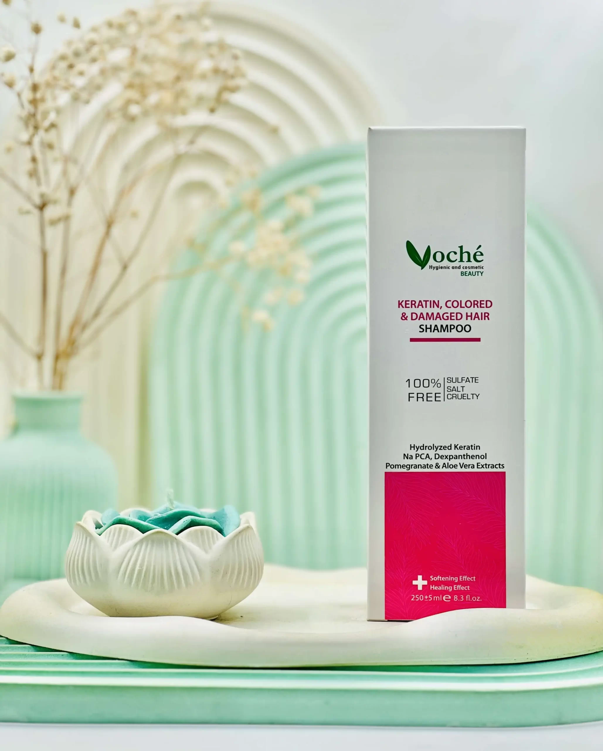 voche creain damaged shampoo daroosazam.com شامپو کراتینه موهای رنگ شده وچه 250 میلی لیتر