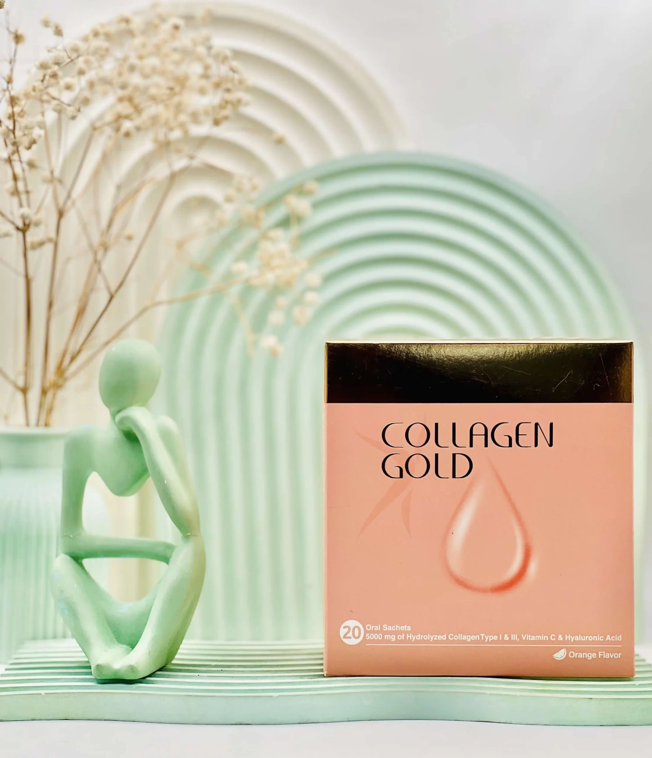 collagen gold sachet daroosazam.com ساشه کلاژن گلد آدریان ۲۰ عددی با طعم پرتقال