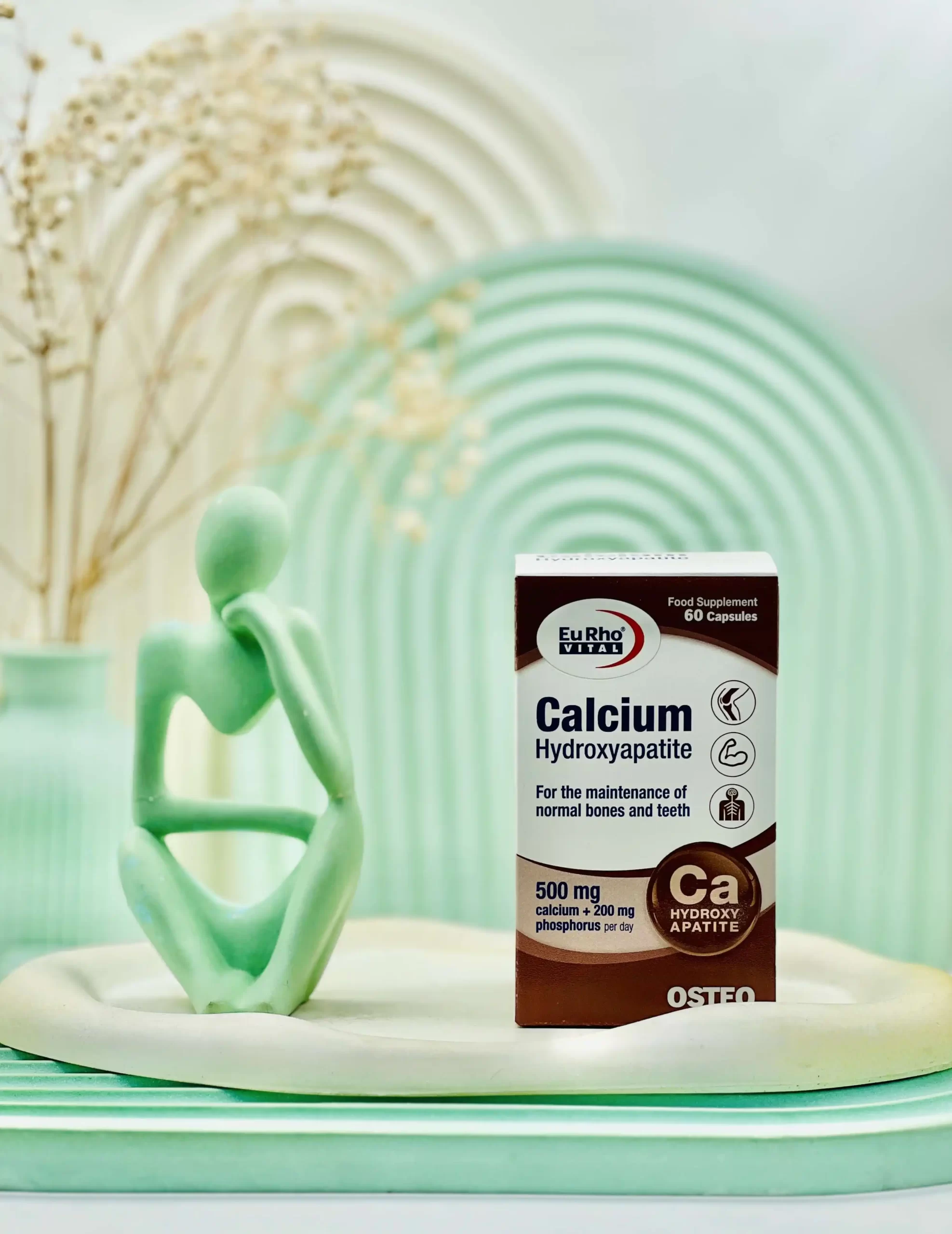 eurhovital calcium hydroxyapatite daroosazam.com کپسول کلسیم هیدروکسی آپاتیت یوروویتال 60 عددی