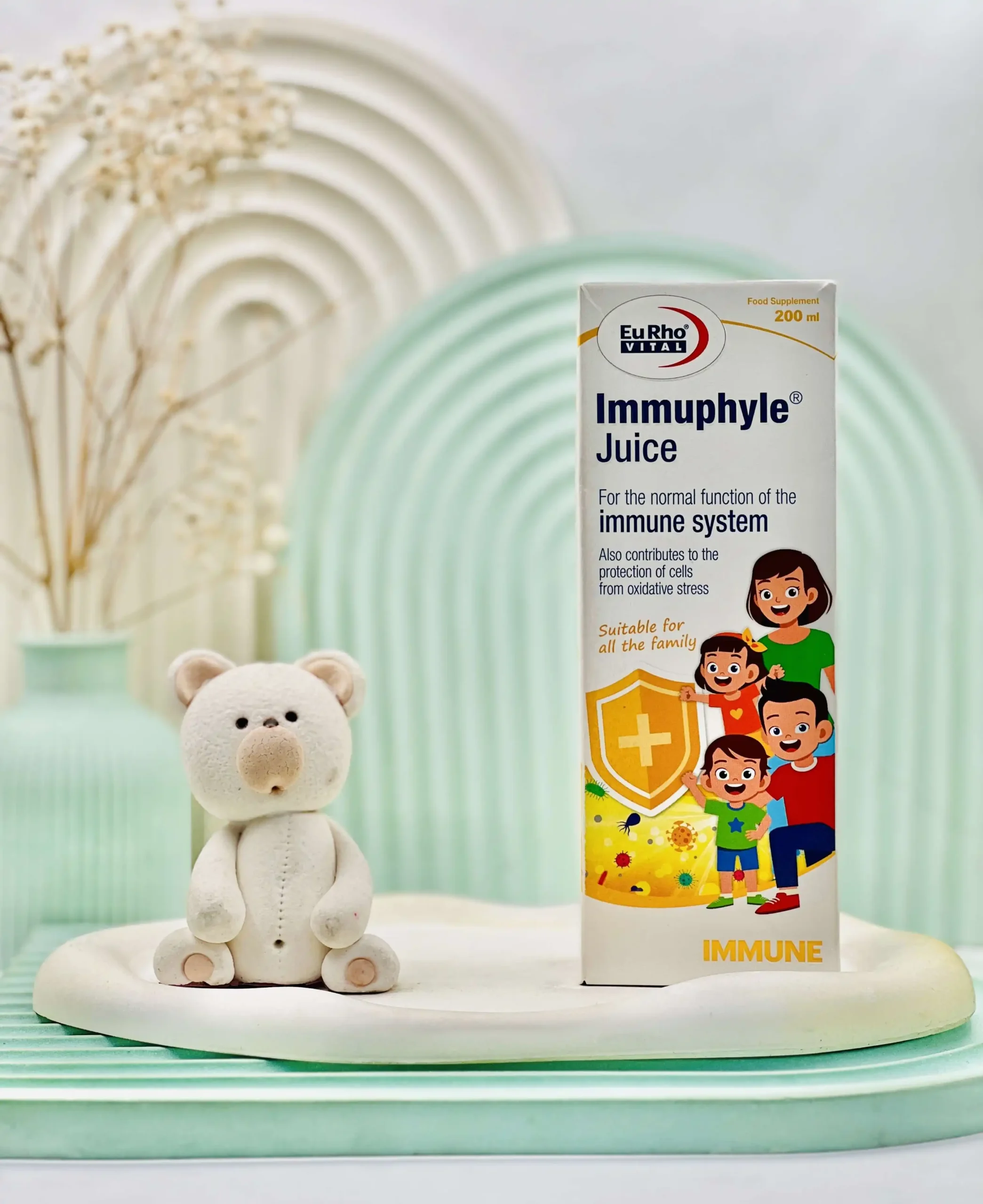 eurhovital immuphyle juice daroosazam.com 1 شربت ایموفیل جویس یوروویتال 200 میلی لیتر