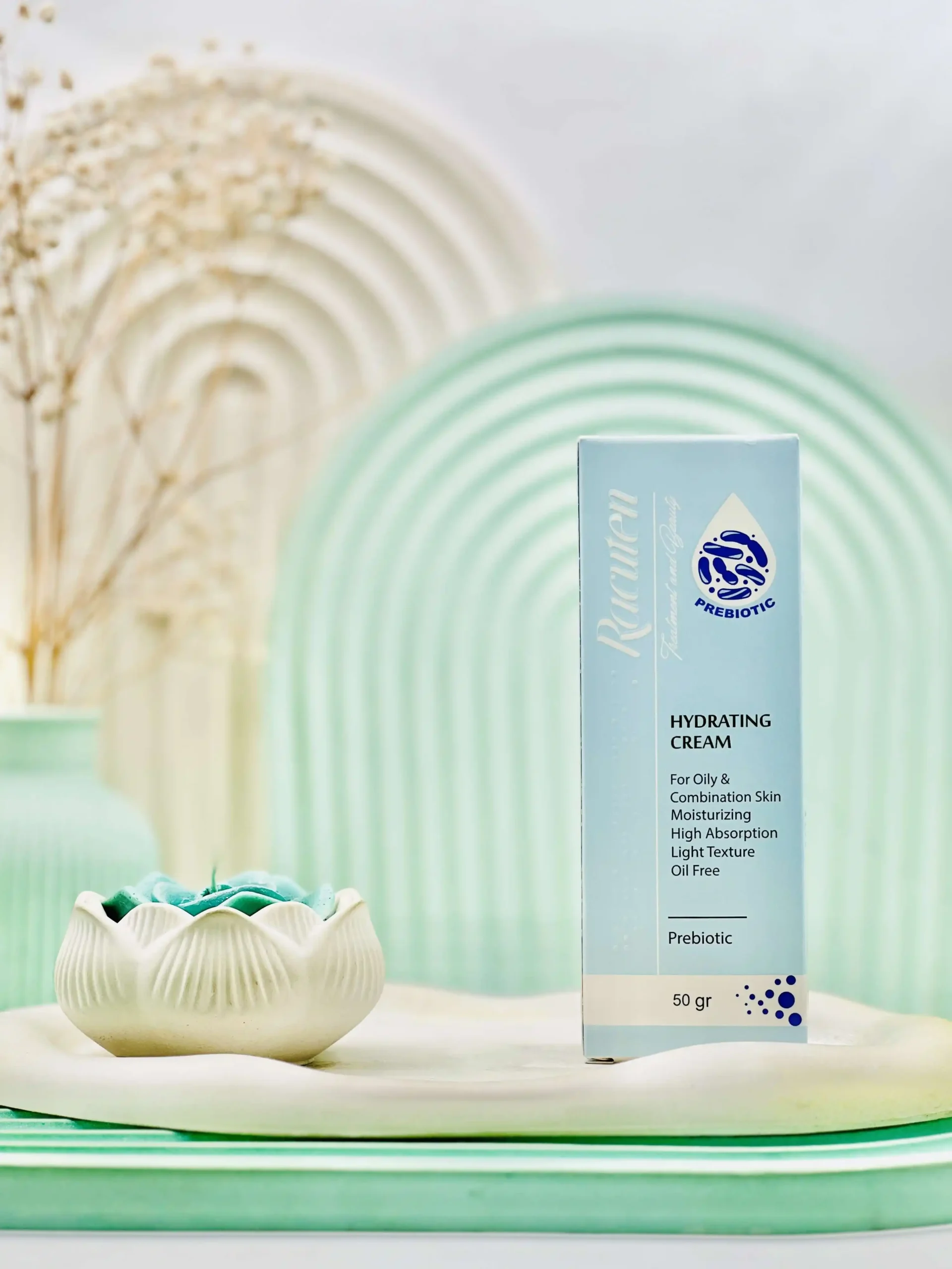 racuten hydrating cream daroosazam.com 1 کرم آبرسان راکوتن مناسب پوست های چرب و مختلط 50 گرم