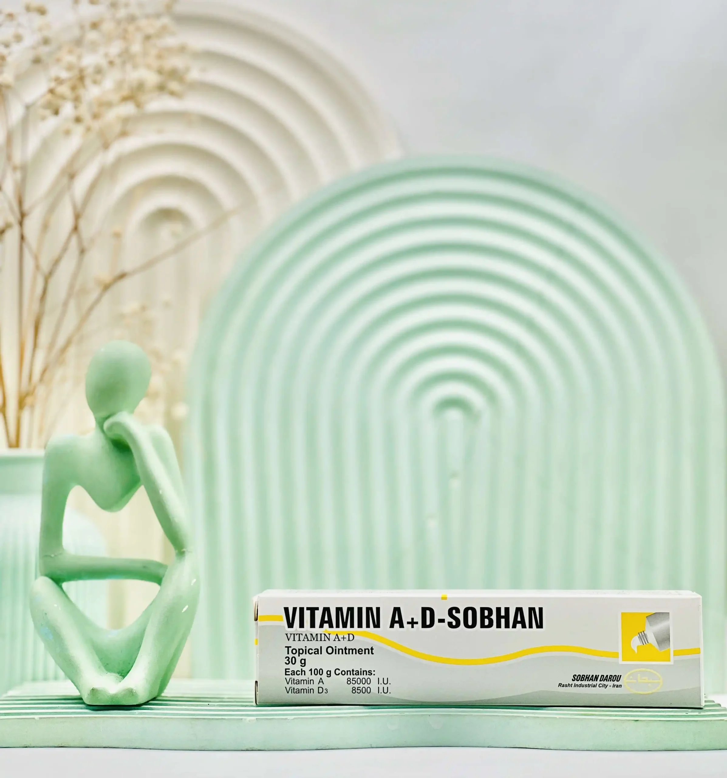 sobhan vitamin a plus d daroosazam.com 2 پماد ویتامین آ+د سبحان 30 گرم