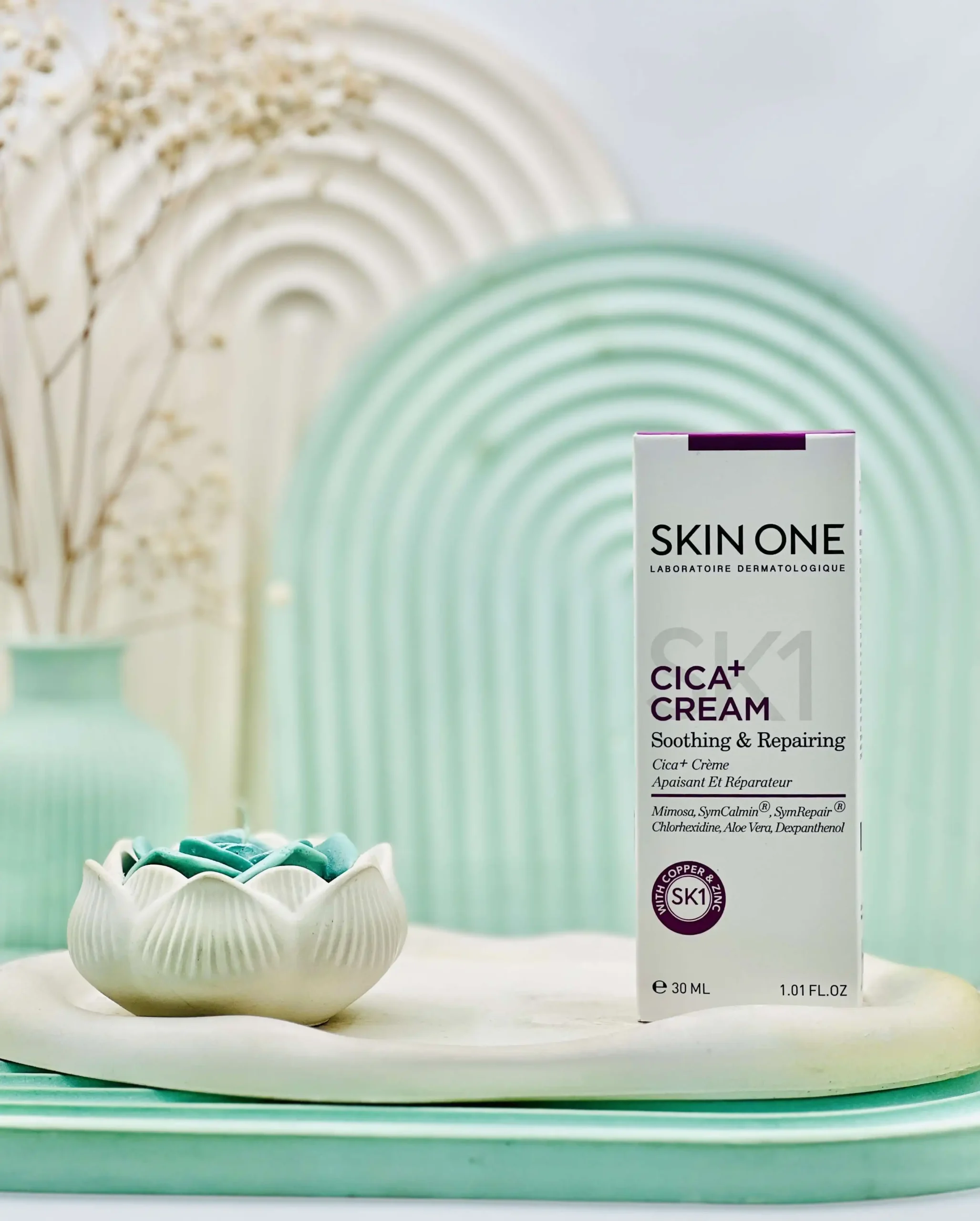 skin one cica plus cream daroosazam.com 1 کرم ترمیم کننده سیکا پلاس اسکین وان 30 میلی لیتر